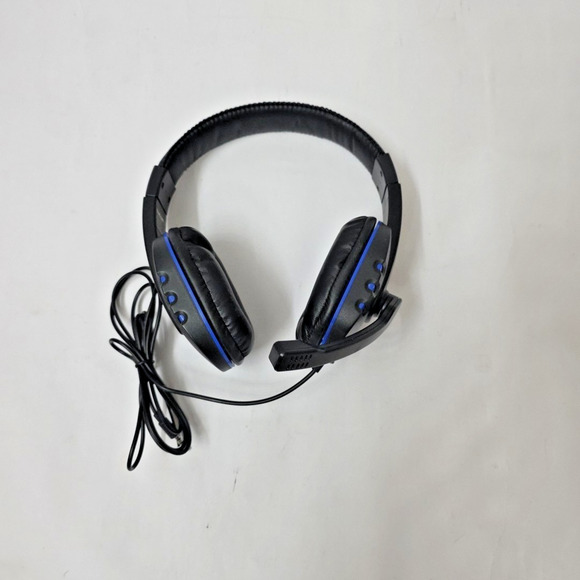 LVLUP Pro Gaming Headset with Foldable Mic Black/Blue Working - Picture 2 of 7